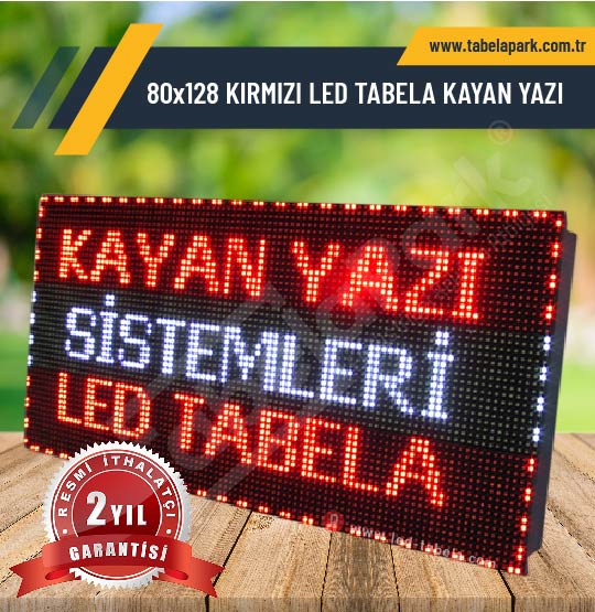 80x128 Kırmızı Led Tabela Kayan Yazı 